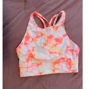 Lulu tie dye high neck energy bra